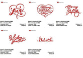 Romantic Valentine Embroidery Design Pack - 5 Elegant Designs - FineryEmbroidery